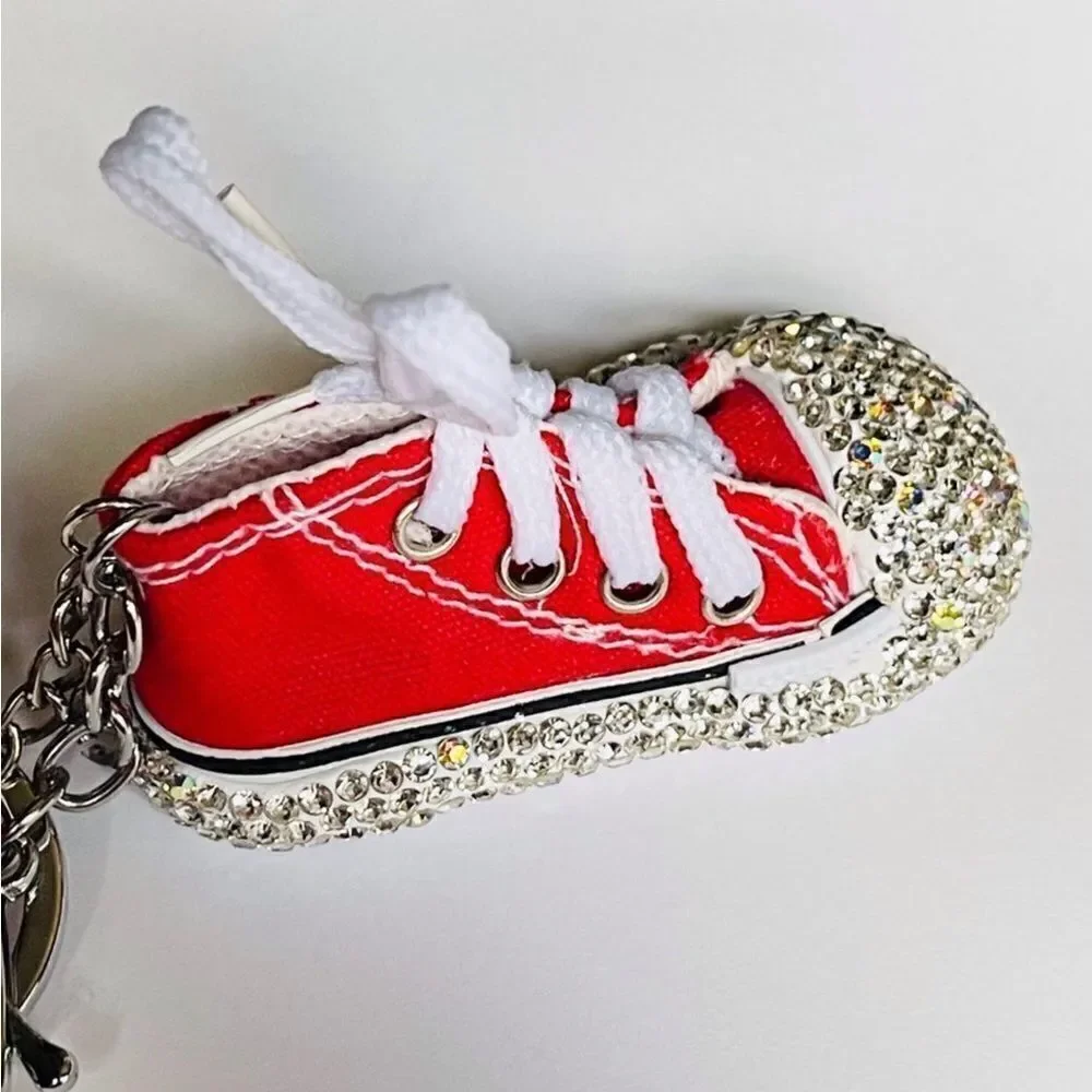 Red Sparkly Shoe Keychain